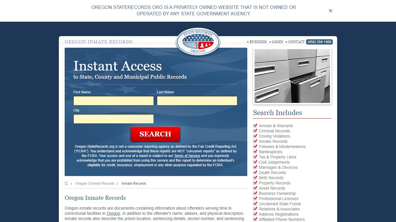 Oregon Inmate Records - Oregon State Records